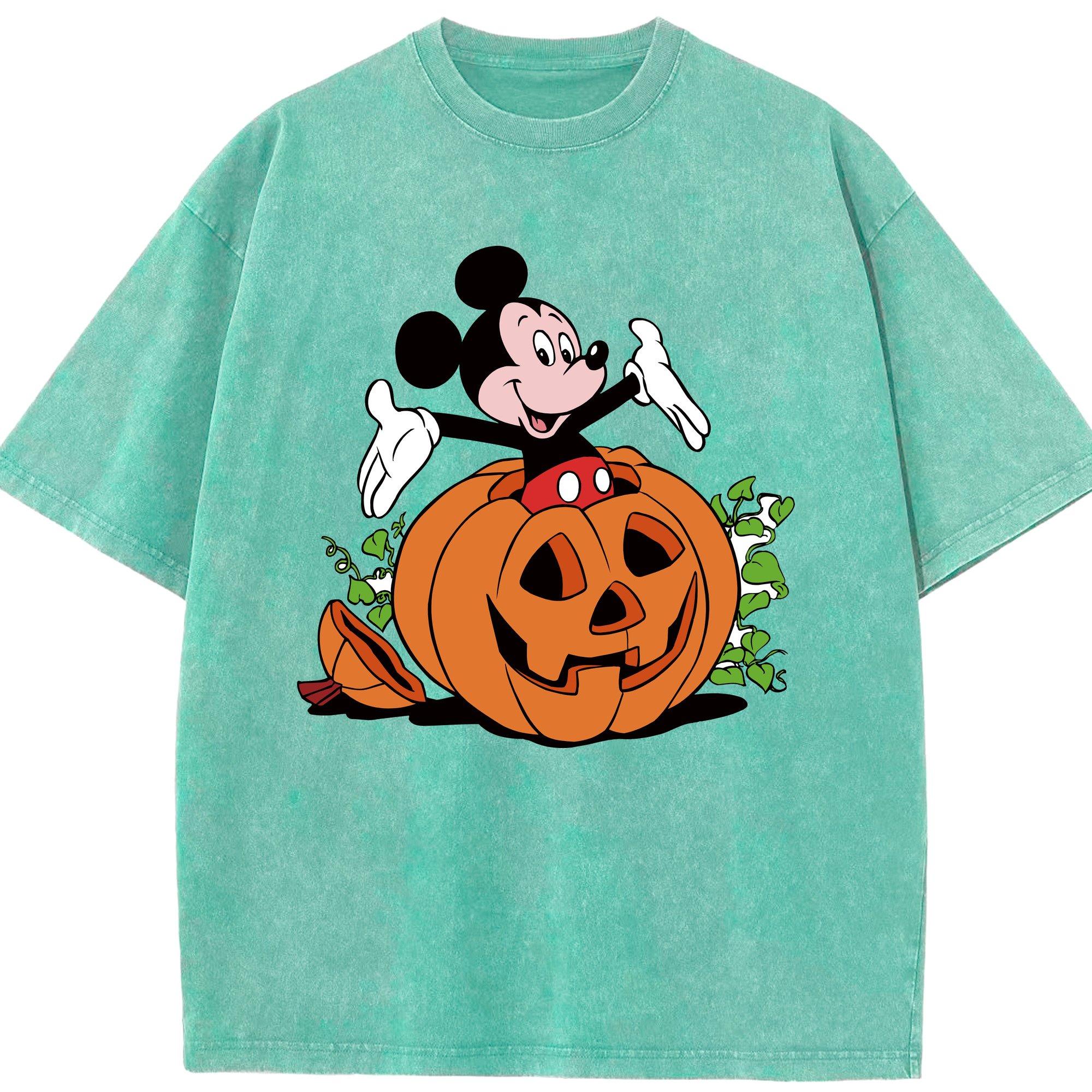 （画像用） ミッキーマウス Mickey Mouse 綿100% ヴィンテージ風 半袖Tシャツ（フロントプリント）